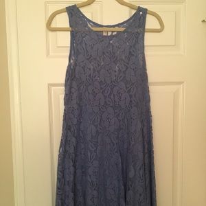 Free people periwinkle blue lace dress